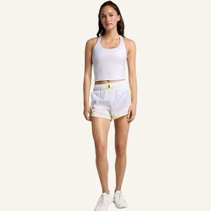 FP Movement by Free People Varsity Blues Shorts (White/Highlighter Combo) NWT